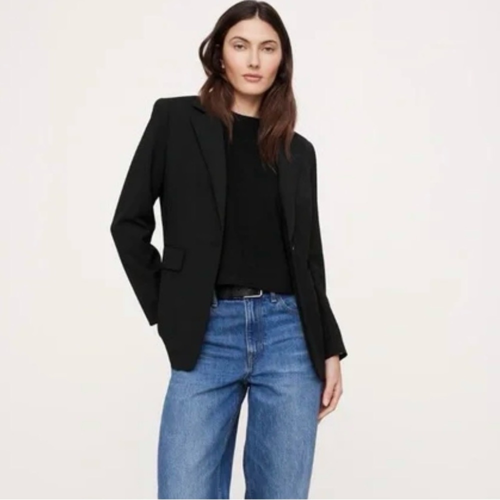 Banana Republic Italian Wool Black Blazer